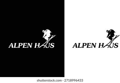 text logo bergab cool ski fahren runter berg winter sport spaß berge urlaub ferien skiurlaub clipart silhouette design kalt langlauf piste