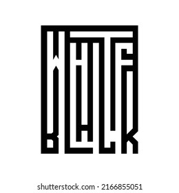 Text Logo Concept with White and Black Logo text
