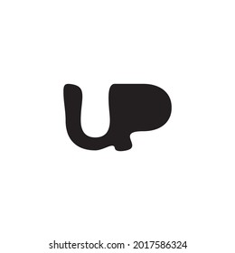 Up text  logo design template