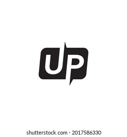 Up text  logo design template