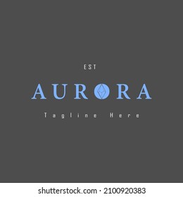 text logo design template aurora