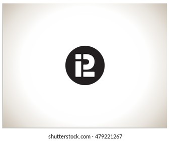 Text logo which consists of abbreviations I, P and L, placed in a circle. Isolated sign symbol of PL and I.