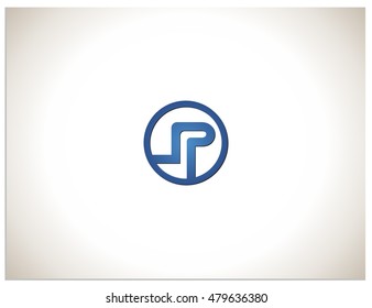 Text logo which consists of connected abbreviations P and L. Isolated sign symbol of PL in circle.