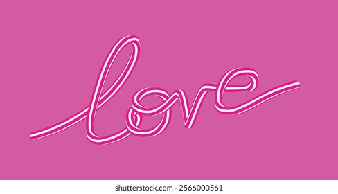 text love and pink and white caramel