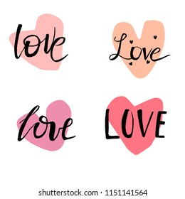 text, love, vector, design, valentine, drawn, letter,