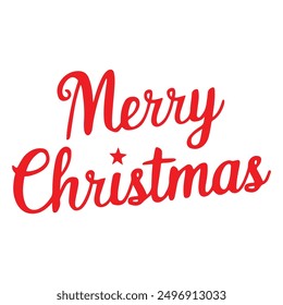 Text Merry Christmas Typography with white Background