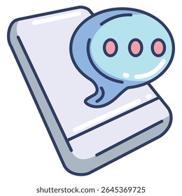 Text Message 3d icon vector style for communication user interface Lineal Color style.