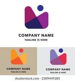 Text message abstract chat logo	
