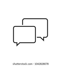 Text Message Chatting Bubble Mobile Smartphone App Vector Icon Illustration