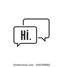 Text Message Chatting Bubble Mobile Smartphone App Vector Icon Illustration