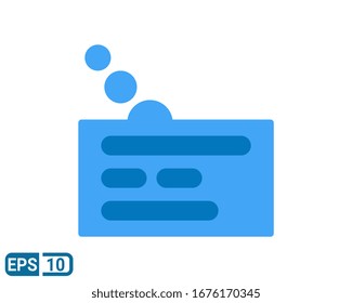 Text-Nachricht flach Stil Symbol, Sprache Blase Symbol. Moderne, einfache Vektorillustration-Illustration für Webseiten oder mobile App. EPS10