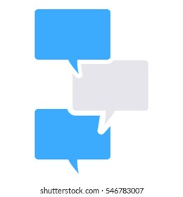 Text message icon - Glyph - Grey and blue