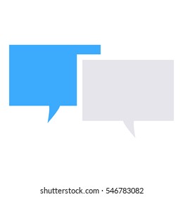 Text message icon - Glyph - Grey and blue