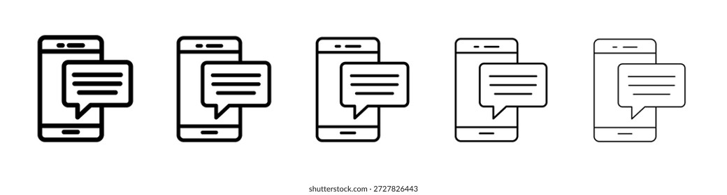 Textnachrichtensymbol für Grafikdesigns. Vektordesign des Symbols