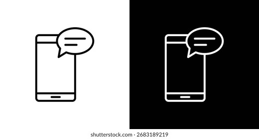 Text message icon Illustration. Vector Graphic. EPS 10