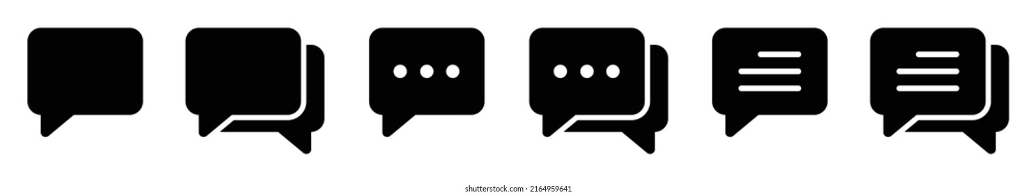 Text Message Icon Images. Speech Bubble Chat Icon. Chat Icon, Vector Illustration