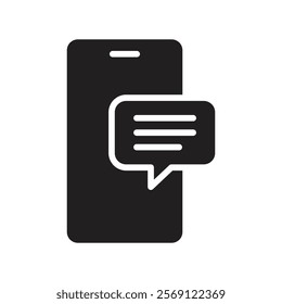Text message icon Line Art Logo set