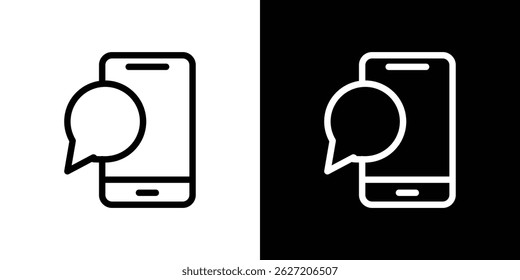 Text message icon. Logotype vector set