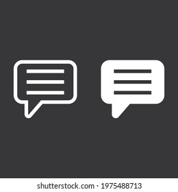 text message icon on grey background