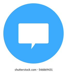 Text message icon - Rounded glyph style - Dark blue, light blue and white