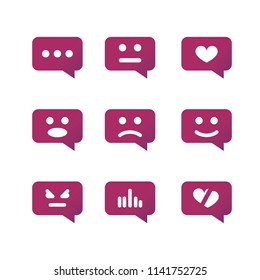 Text message icon set concept. Flat design. Vector illustration. 
