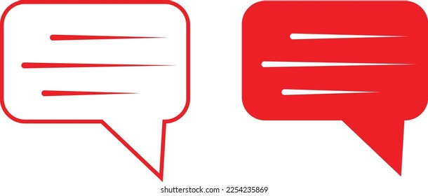 text message icon simple trendy flat style line and solid Isolated vector illustration on white background. For apps, logo, websites, symbol , UI, UX, graphic and web design. EPS 10.
