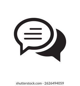 Text Message Icon. Social media message. Online Conversation icon. Vector illustration isolated on white background. eps 10	