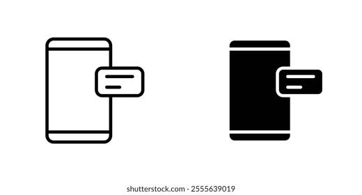 Text message icons for app and websites.