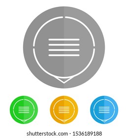 Text message icons. Messenger buttons. Vector.
