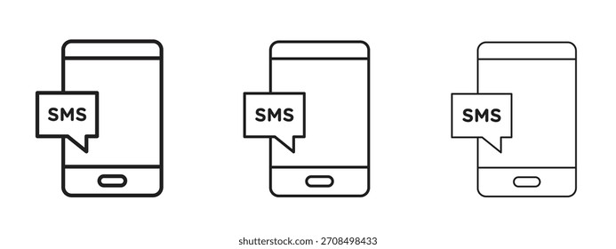 Text message icons. Pixel perfect vector icon collection