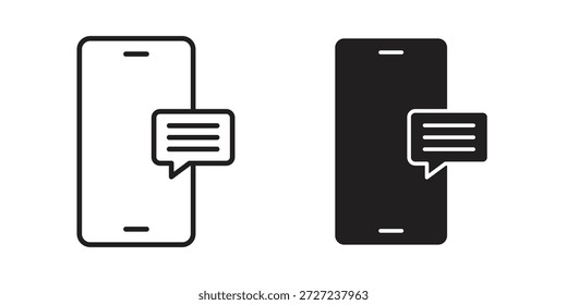 Symbol für Textnachricht. Vektorgrafik-Paket für Apps und Designs