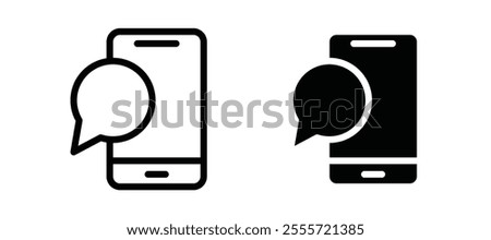 Text message icons for web ui designs