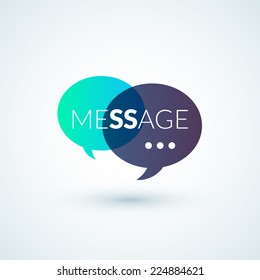 Text Message Logo, Sms Or Mail Vector Icon