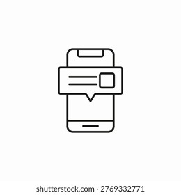 text message notification icon sign vector