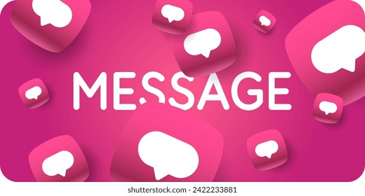 A text message. Online chat. A message to another user. Modern graphics for design.