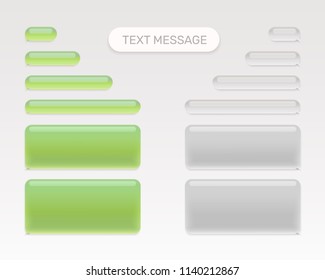 Text message set mobile chat. Vector illustration