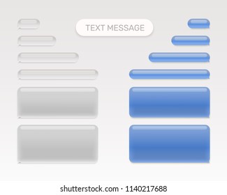 Text message set mobile chat. Vector illustration