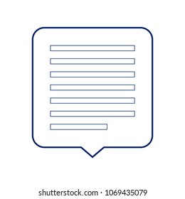 Text message sign illustration. Vector. Flat style black icon on white.
