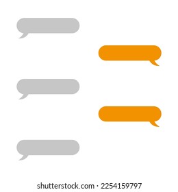 Text message. Speech bubble quote template set. Empty speech bubble. Vector illustration.