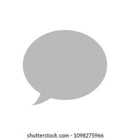Text message vector icon, speech bubble symbol, simple flat vector illustration for web site or mobile app
