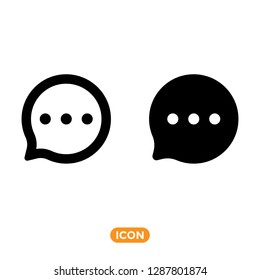 Text message vector icon, speech bubble symbol. Modern, simple flat vector illustration for web site or mobile app