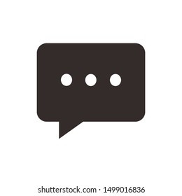 Text message vector icon, speech bubble symbol. Modern, simple flat vector illustration for web site or mobile app