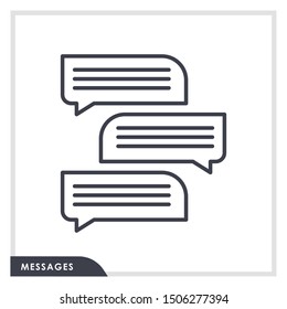 text message vector icon, speech bubble symbol. Modern, simple flat vector illustration for web site or mobile app