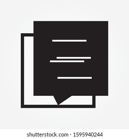 text message vector icon, speech bubble symbol. Modern, simple flat vector illustration for web site or mobile app