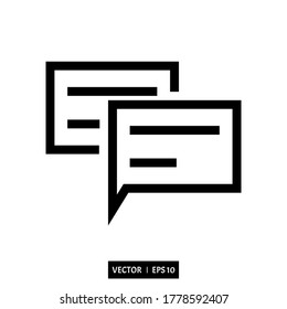 text message vector icon, speech bubble symbol. Modern, simple flat vector illustration for web site or mobile app