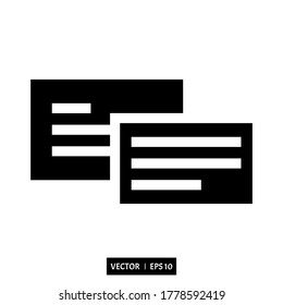 text message vector icon, speech bubble symbol. Modern, simple flat vector illustration for web site or mobile app