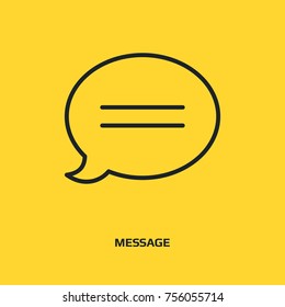 Text message vector icon, speech bubble symbol. Chat icon, communication. Sms graphic image. Comment pictogram