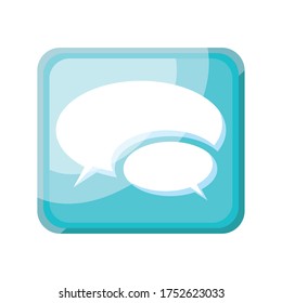 text messaging app icon on white background vector illustration design