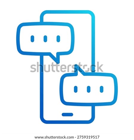 Text Messaging Icon - Outline Gradient Icons For Accounting And Business