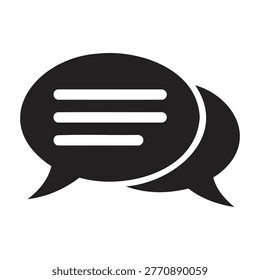 Text messaging and online chat dialog bubbles silhouette symbol